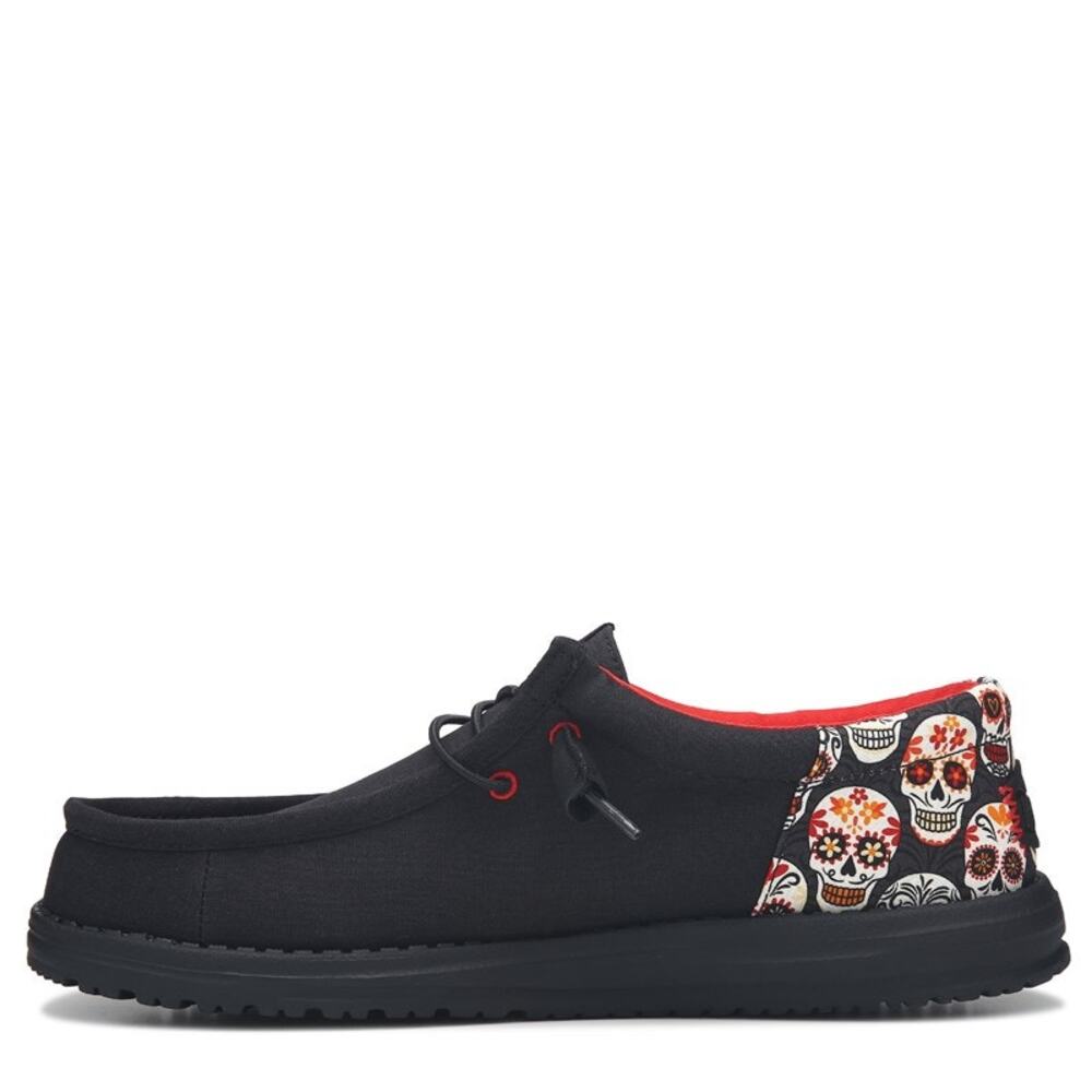 NWT Hey Dude Shoes Men’s Wally Funk Day of the Dead in Black size 11 (NO BOX)